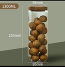 Potes Herméticos Wood em Vidro Borossilicato